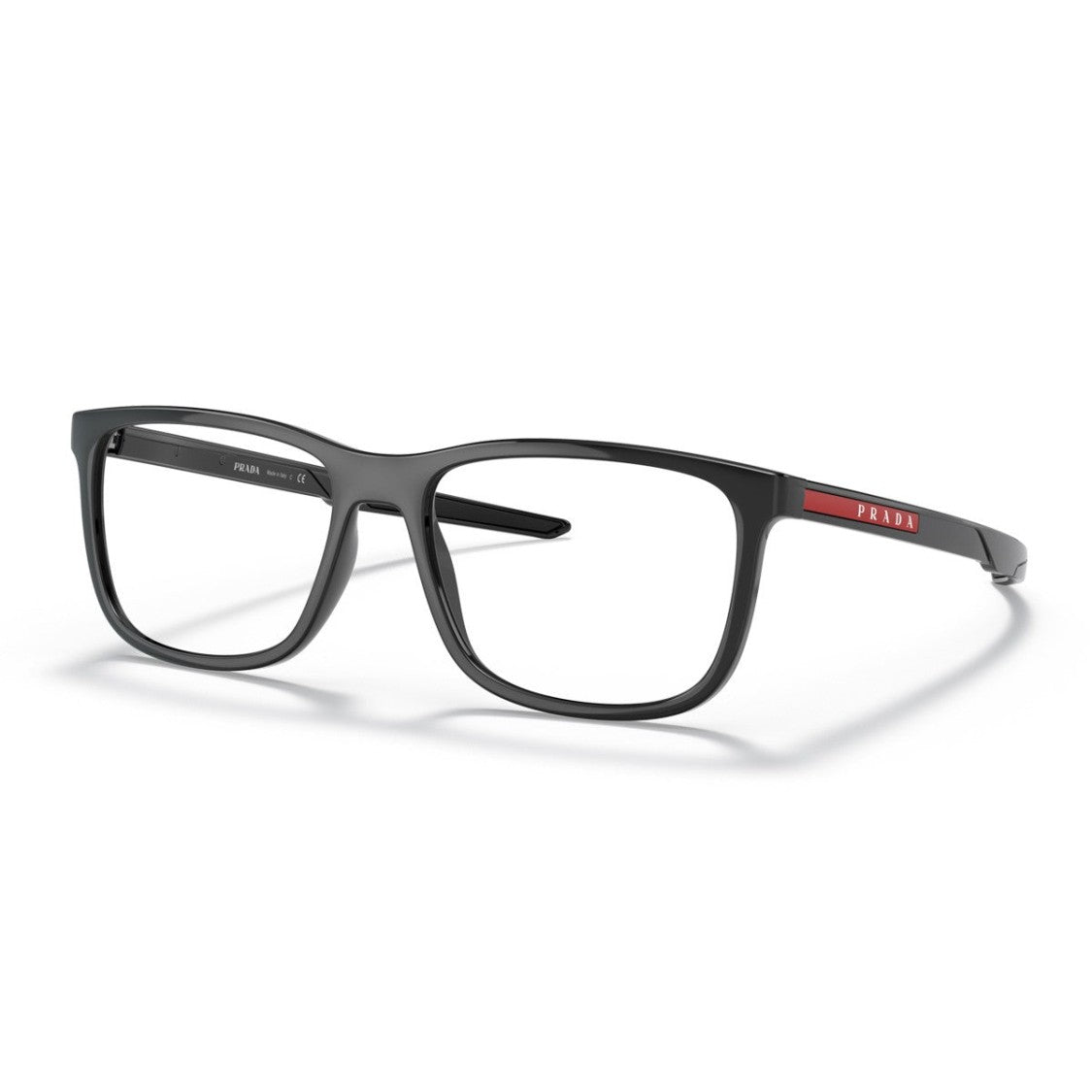 Prada Linea Rossa Black Ps 07Ov Fabric Rectangular Sunglasses