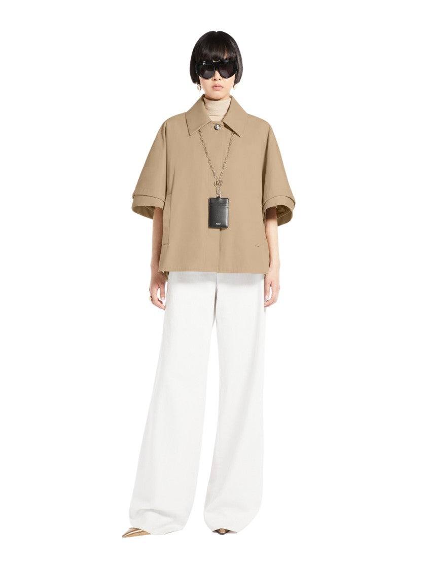 Max Mara Relaxed Sand Beige Jacket With Detachable Lining