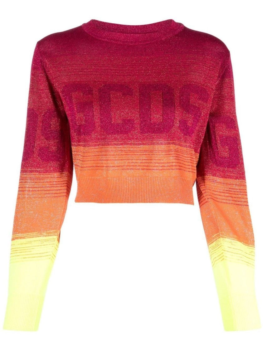 Gcds Lurex Degradé Cropped Sweater