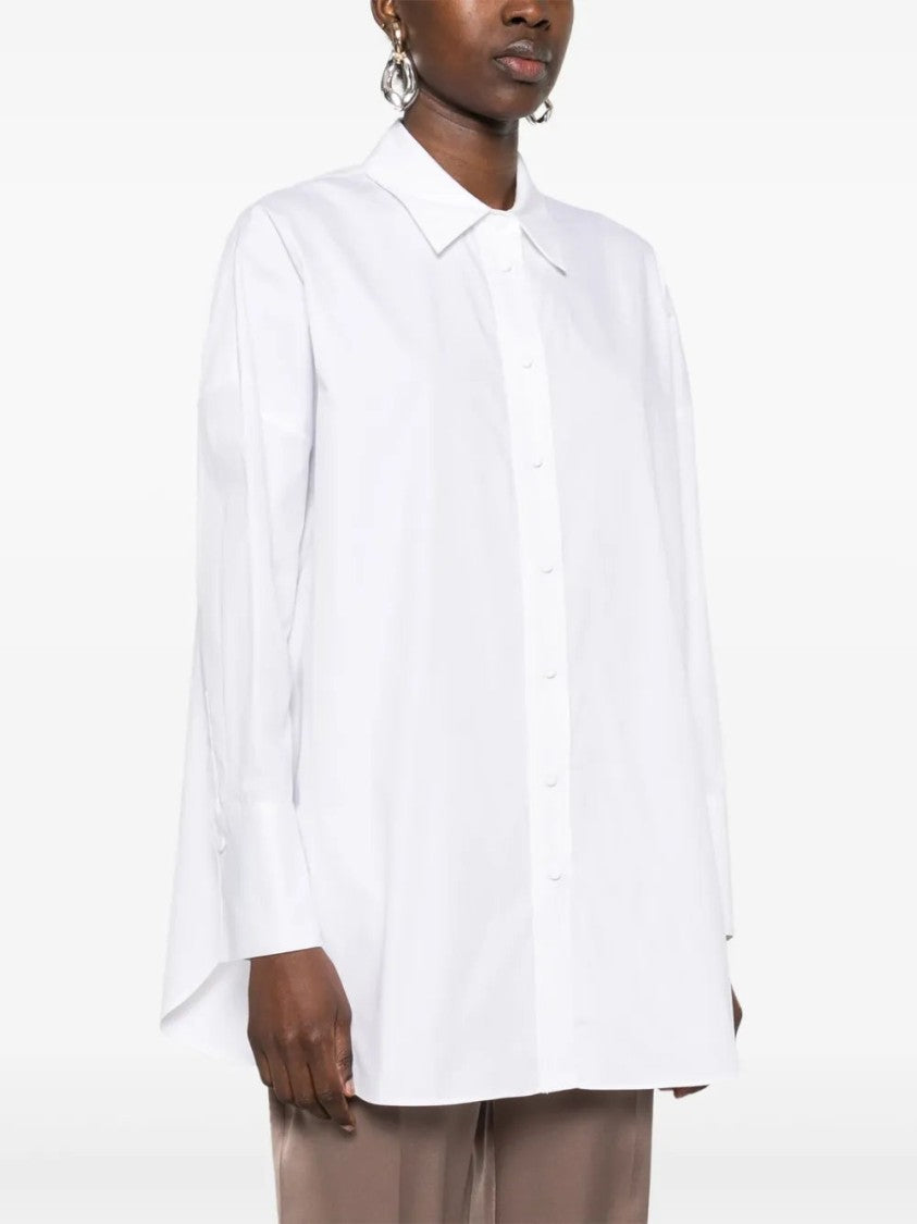 Joseph Box-Pleat White Shirt With Buttoned Cuffs