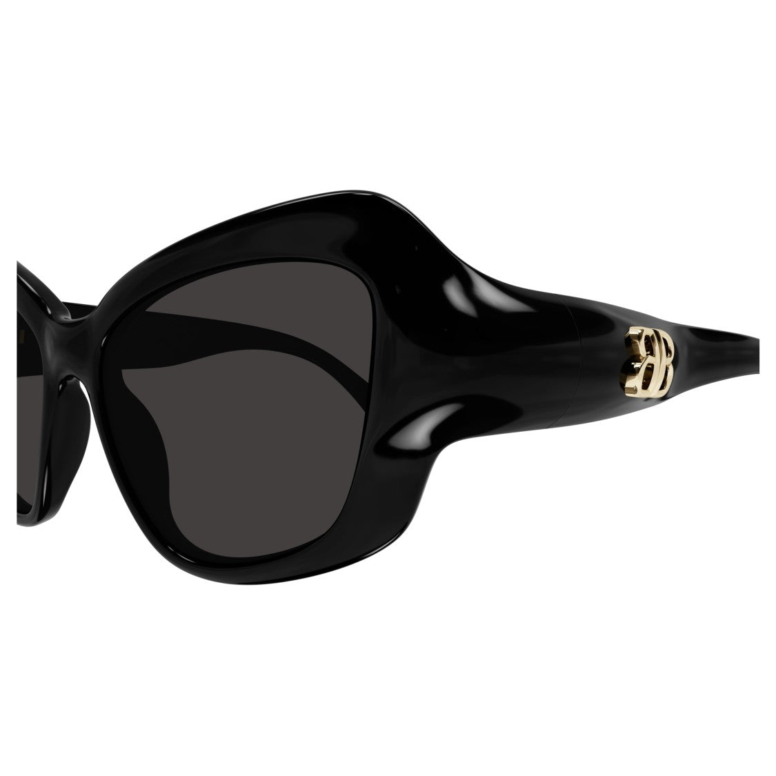 Balenciaga Bb0353s Oversized Black Sunglasses