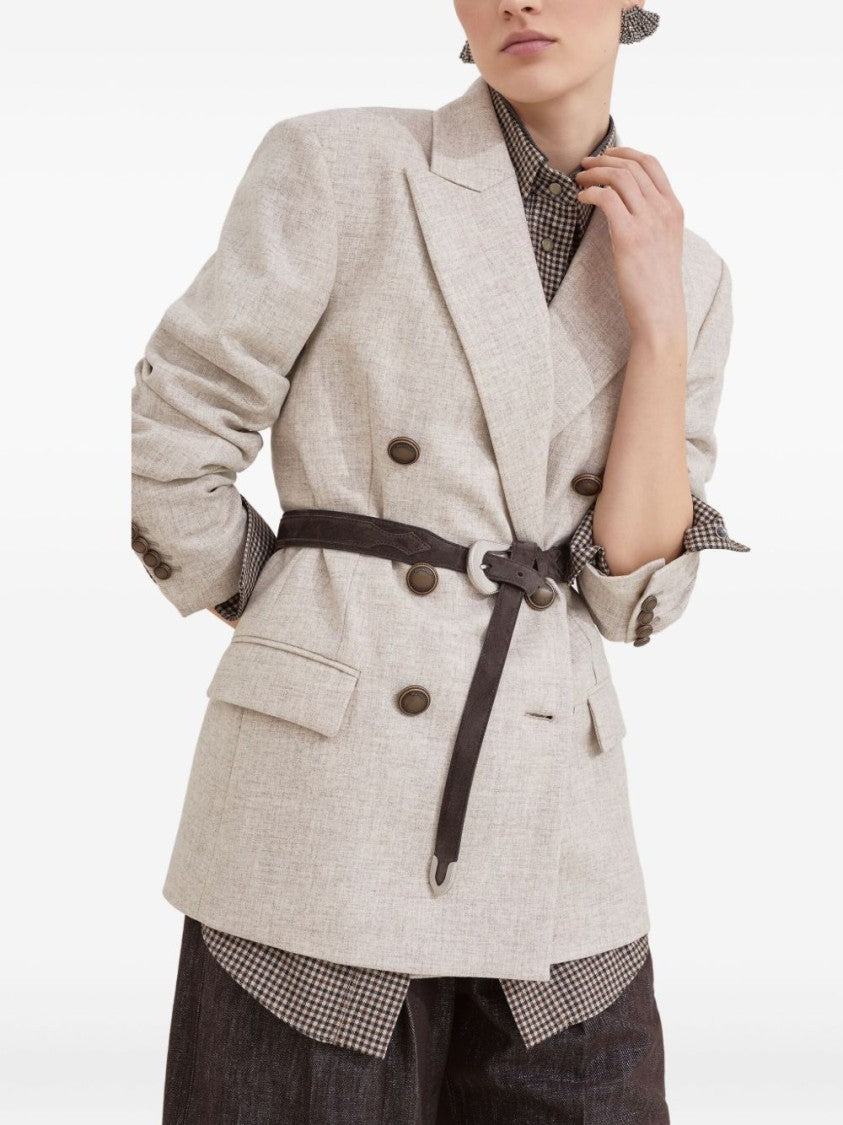 Brunello Cucinelli Double-Breasted Wool Jacket