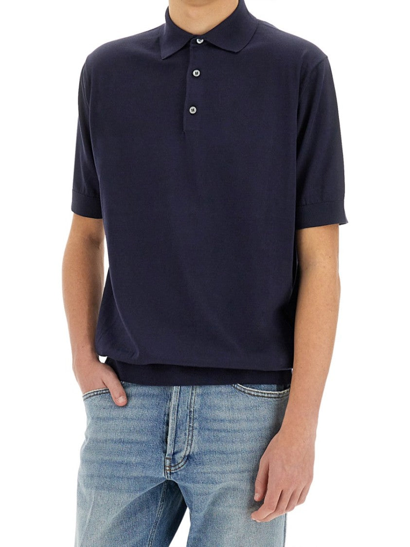Lardini Knitted Polo With Collared Neckline