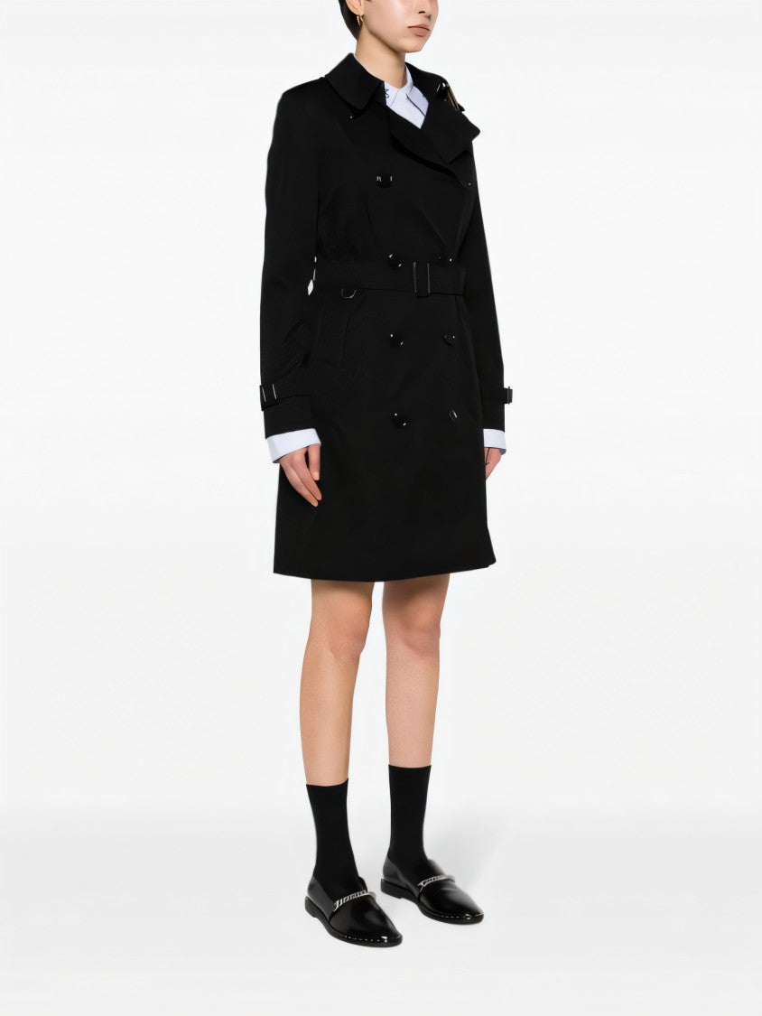 Burberry Double-Breasted Trench Coat With Tailored Silhouette