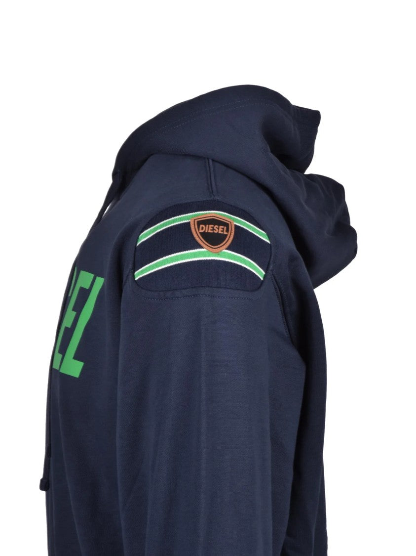 Diesel Hooded Sweatshirt With Bold Logo And Sporty Accents