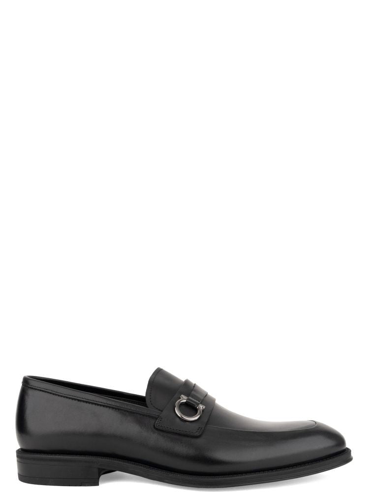 John Harrison Black Polished Leather Metallic Detail Formal Shoes
