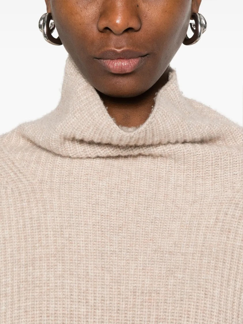 Isabel Marant Neutral Brooke Ribbed Knit Pullover