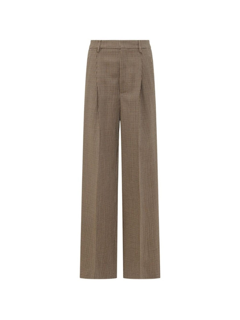Seafarer High Waist Checkered Straight-Leg Pants