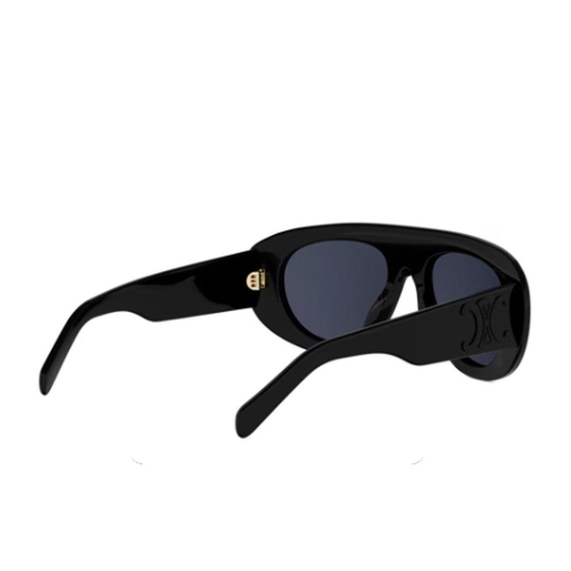 Celine Black Triomphe Stamp Acetate Mask Sunglasses