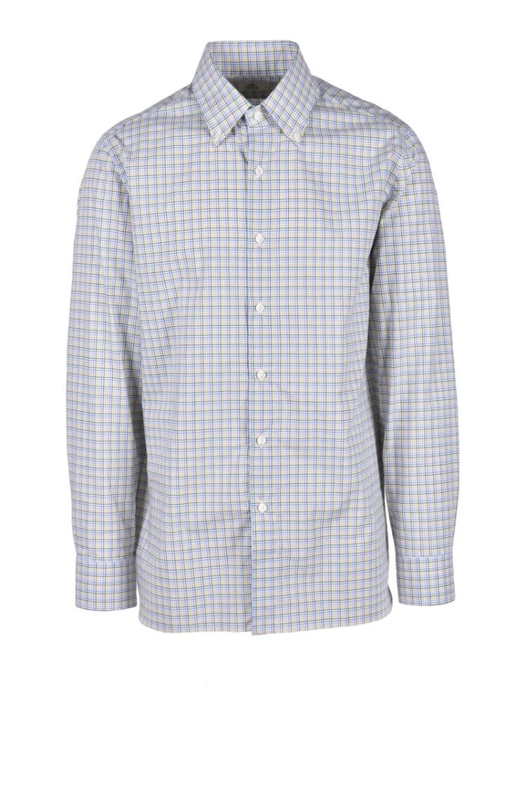Luigi Borrelli Napoli Checkered Button-Up Shirt In Green