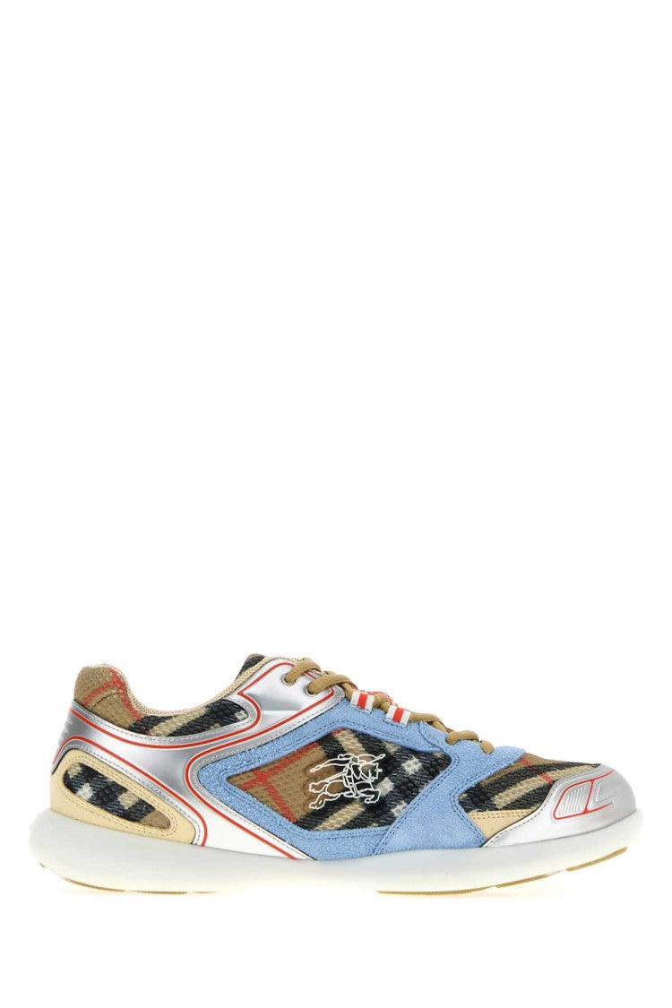 Burberry Multicolor Mesh And Suede Matrix Sneakers