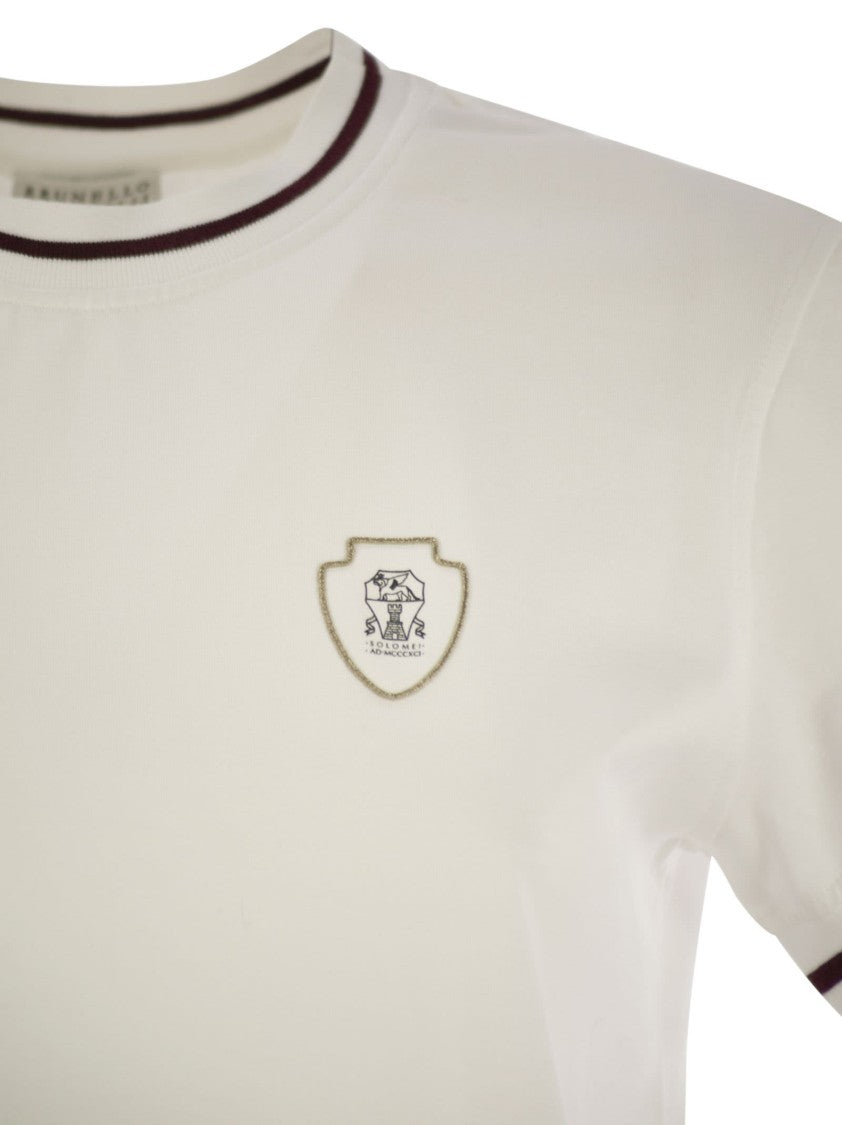 Brunello Cucinelli Cotton Jersey T-Shirt With Logo