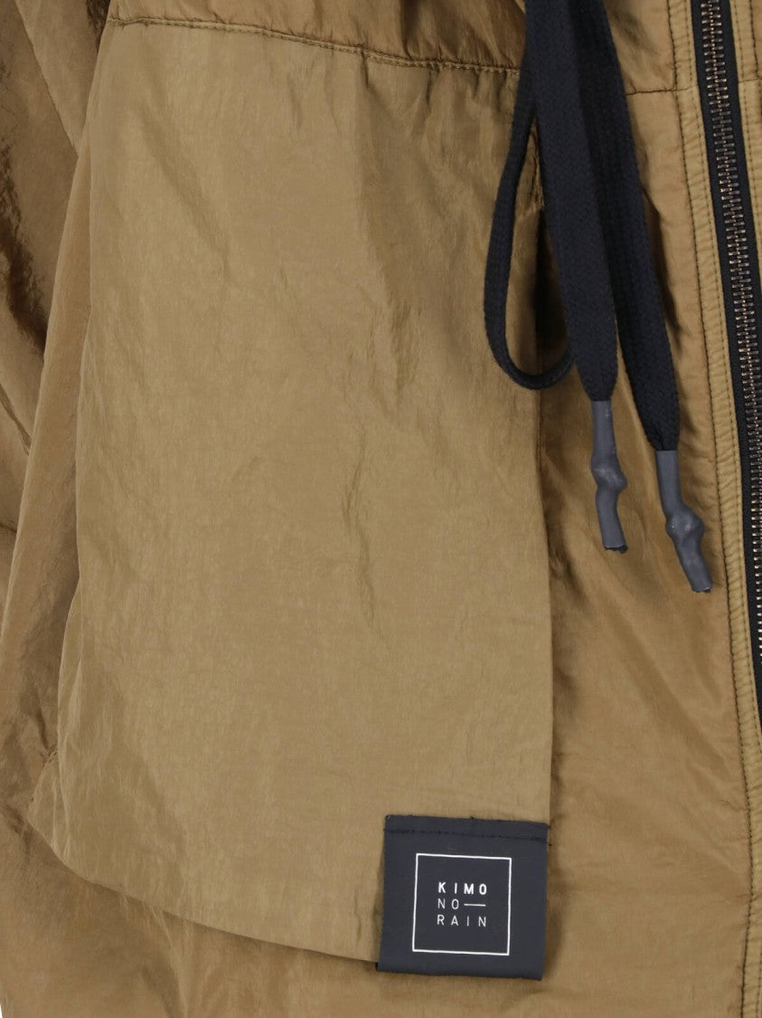Kimono Rain Olive Green Kimo No-Rain Reversible Waterproof Jacket