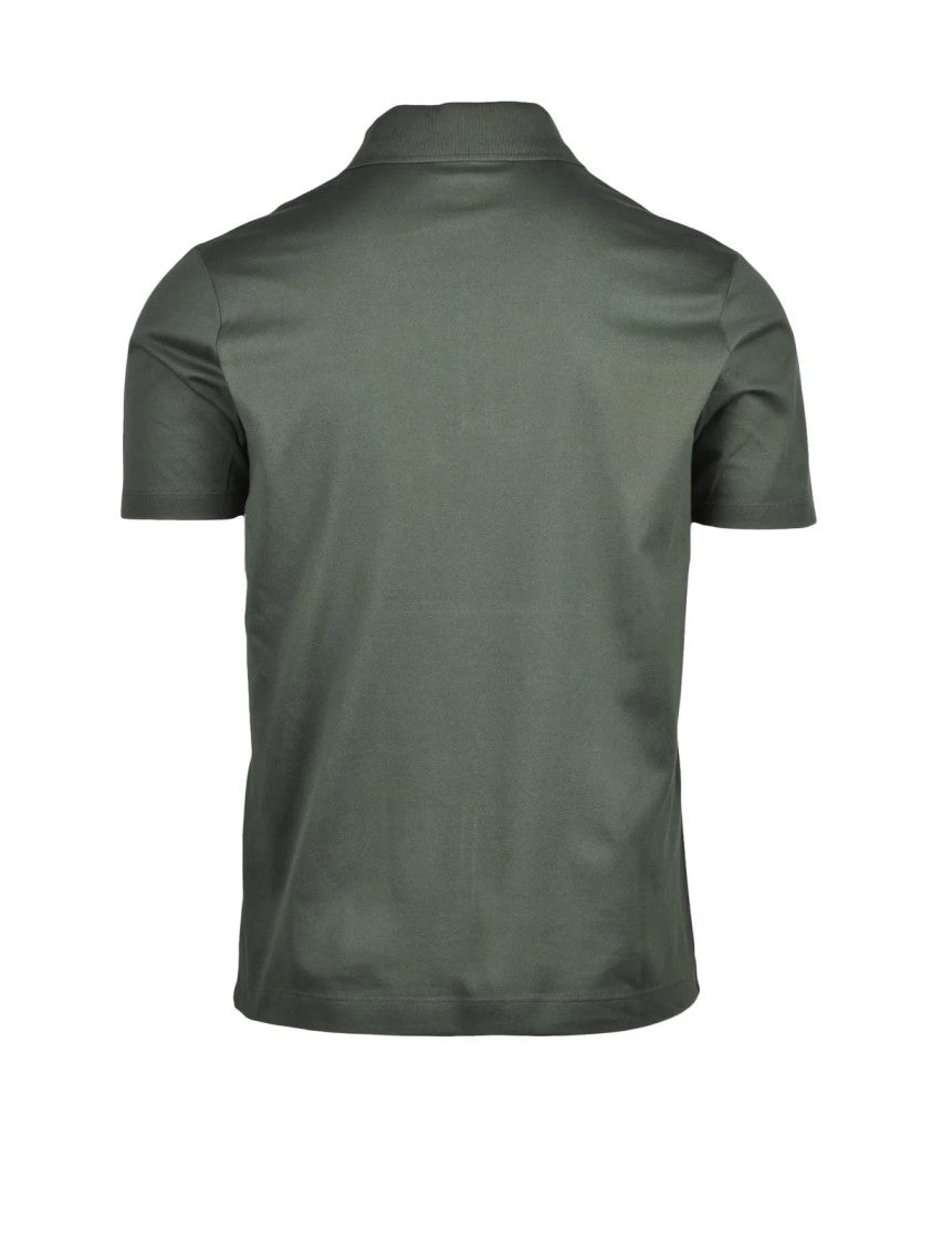 Paul & Shark Green Cotton Embroidered Polo Shirt