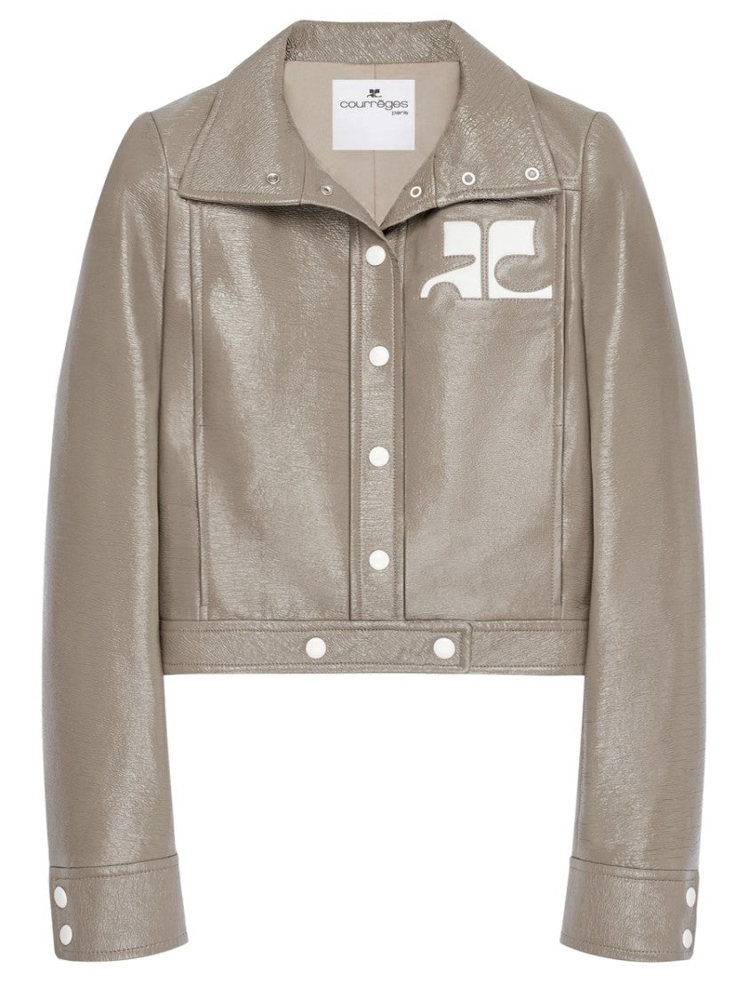 Courrèges Vinyl Reedition Cropped Glossy Jacket