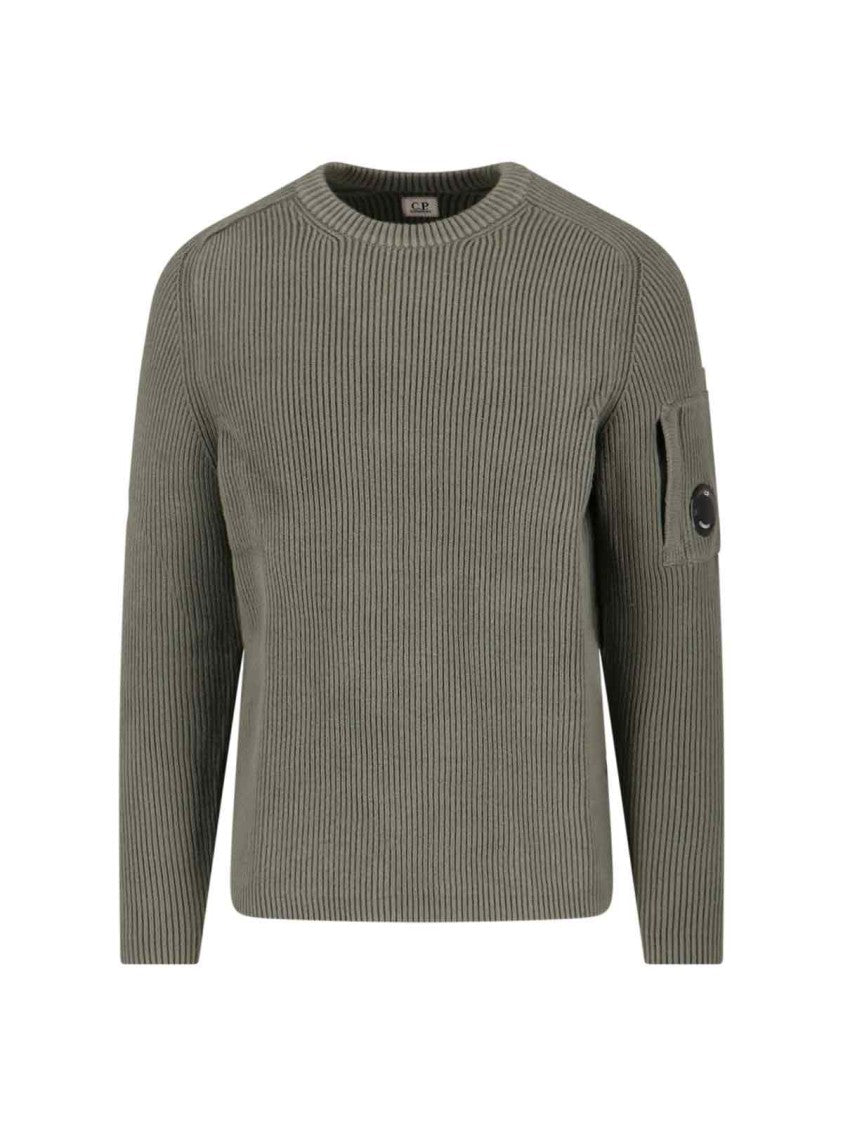C.P. Company Logo Crewneck Sweater – Grey