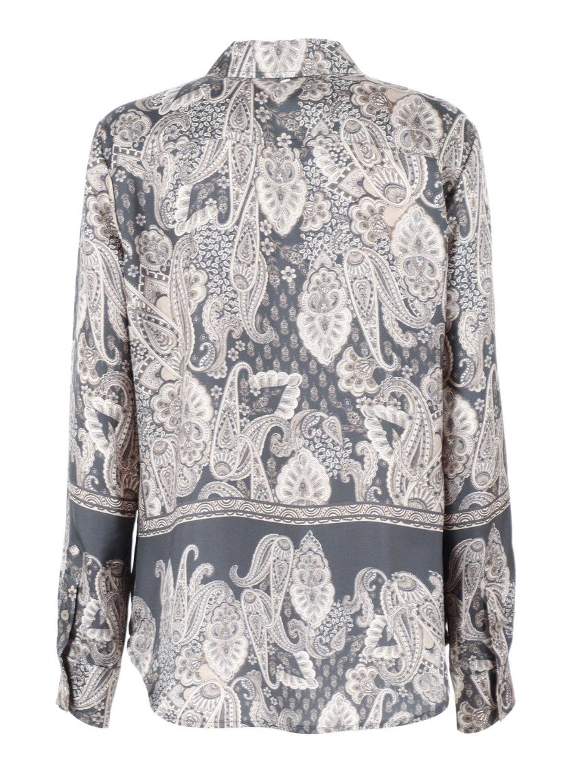 Lorena Antoniazzi Silk Shirt With Paisley And Floral Print