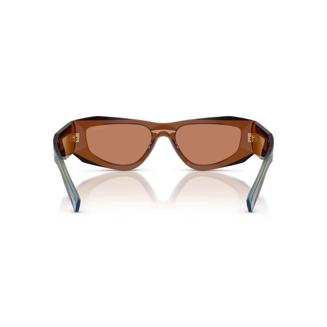 Prada 0Pr B19s Translucent Brown Angular Sunglasses