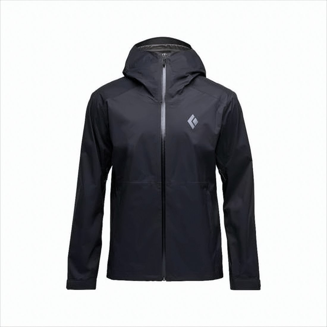 Black Diamond Minimalist Black Nylon Jacket With Tailored Fit