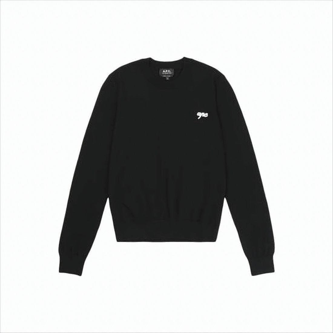 A.P.C. Long-Sleeve Black Sweater With Subtle Branding