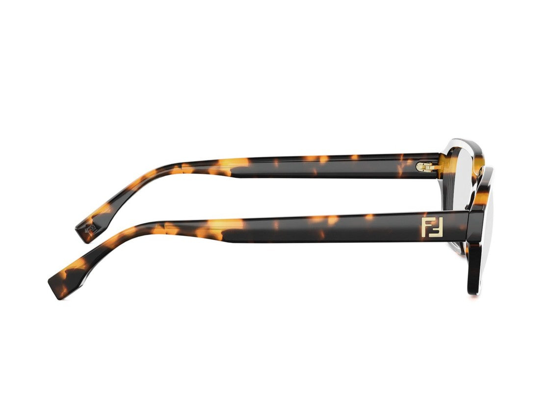 Fendi Fe50139i Oversized Square Tortoiseshell Eyeglasses