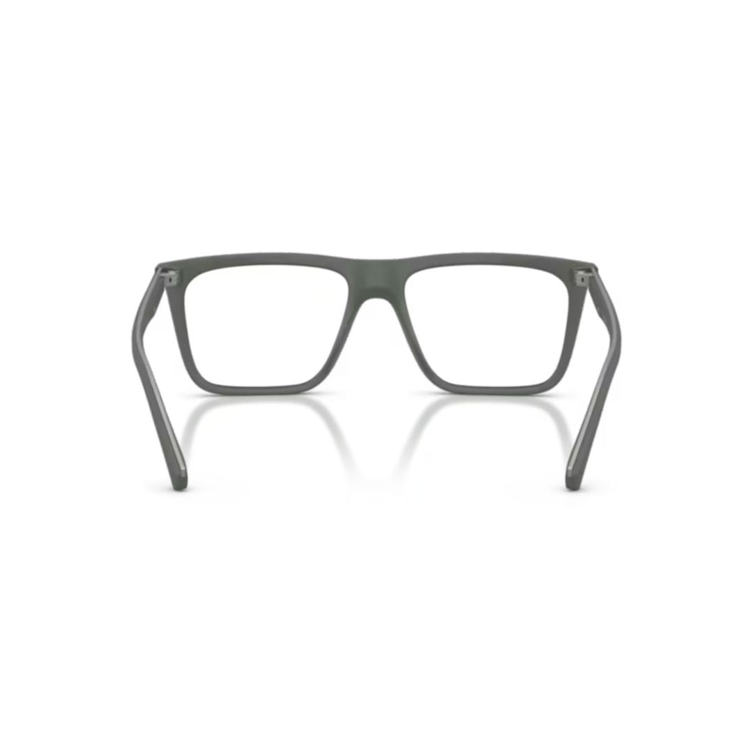 Emporio Armani 0Ea4258 Rectangular Matte Green Eyeglasses With Subtle Logo Detail