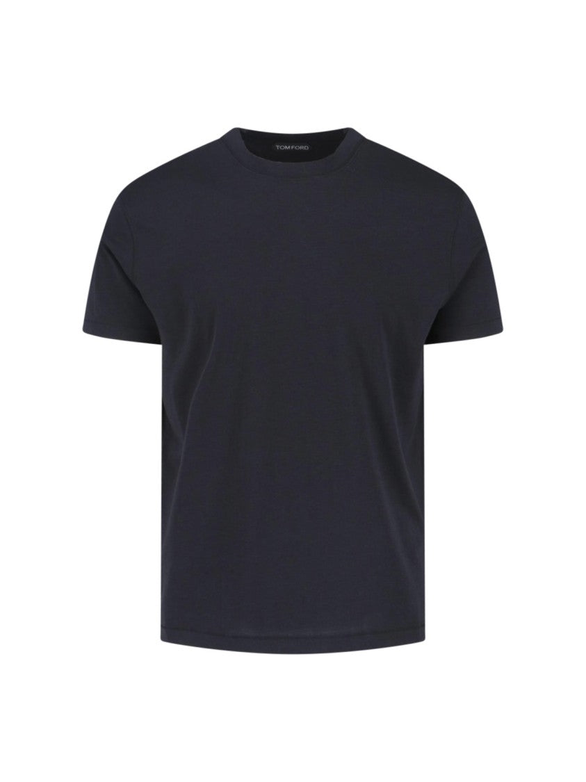Tom Ford Classic Crew Neck Black T-Shirt With Minimalist Design