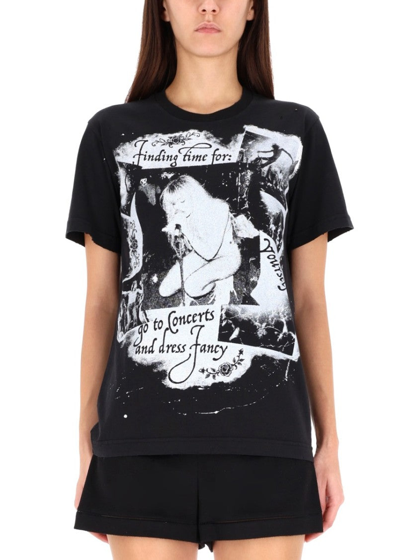 Dolce & Gabbana Short-Sleeve Black Graphic T-Shirt