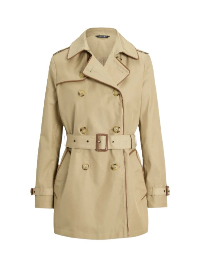 Lauren Ralph Lauren Light Beige Double Breasted Lined Trench