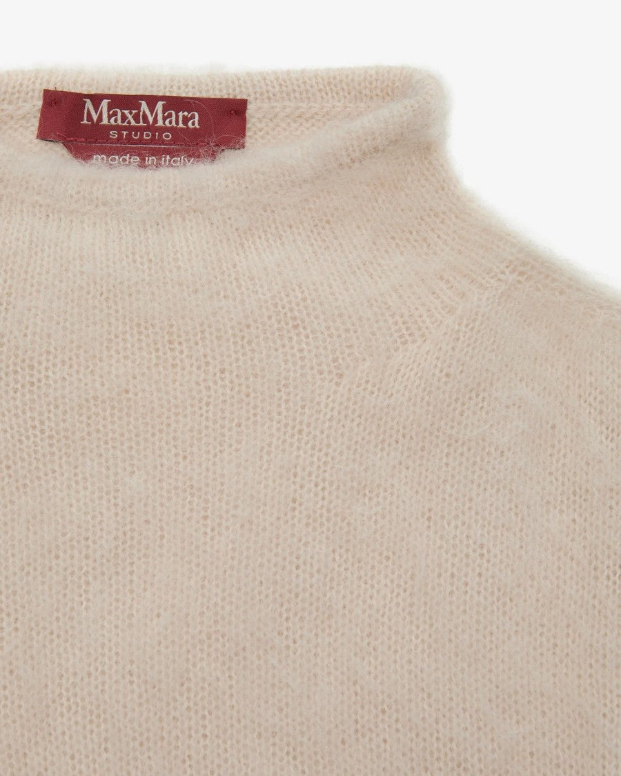 Max Mara High-Neck Sweater With Ribbed Cuffs