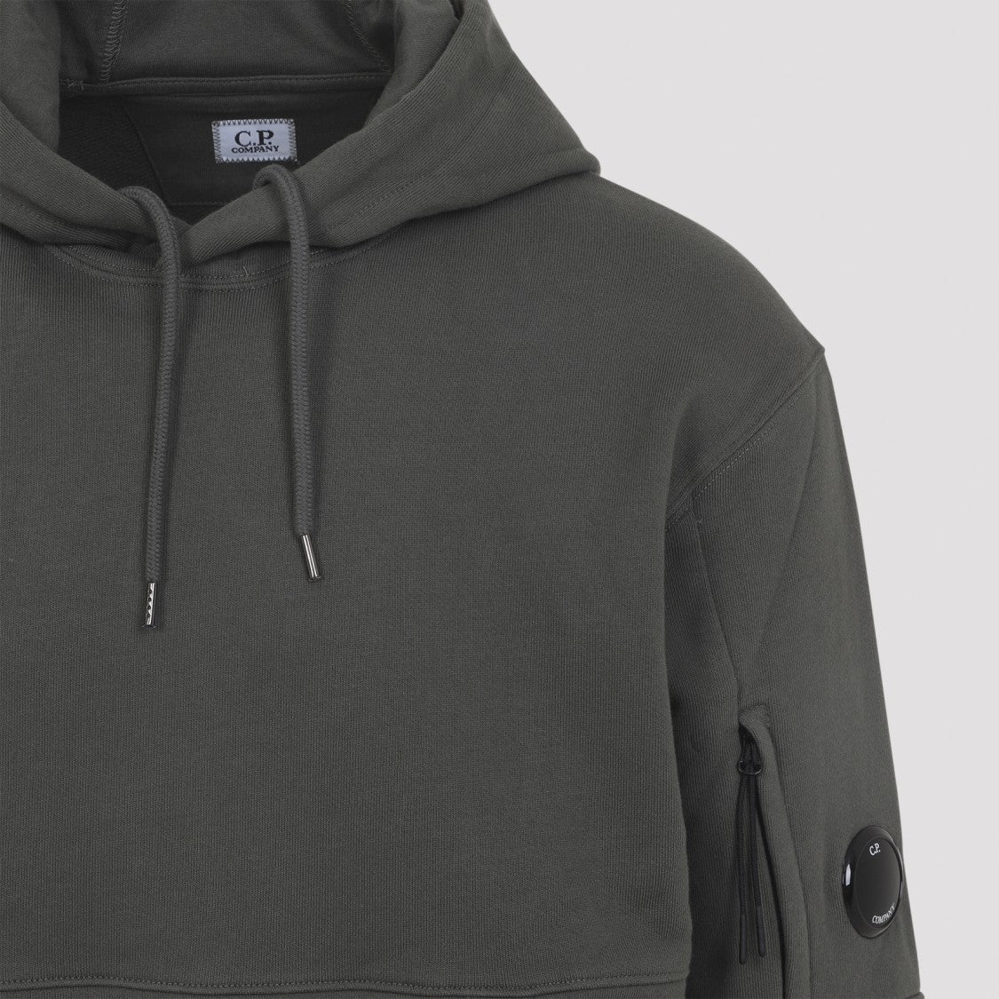 C.P. Company Casual Grey Cotton Hoodie With Functional Design