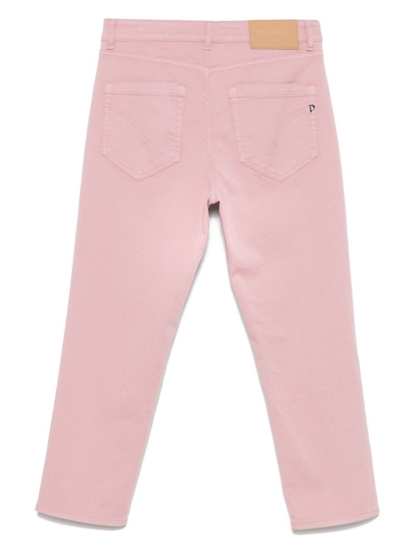 Dondup Light Pink Jeans With Button Fly And Classic Design