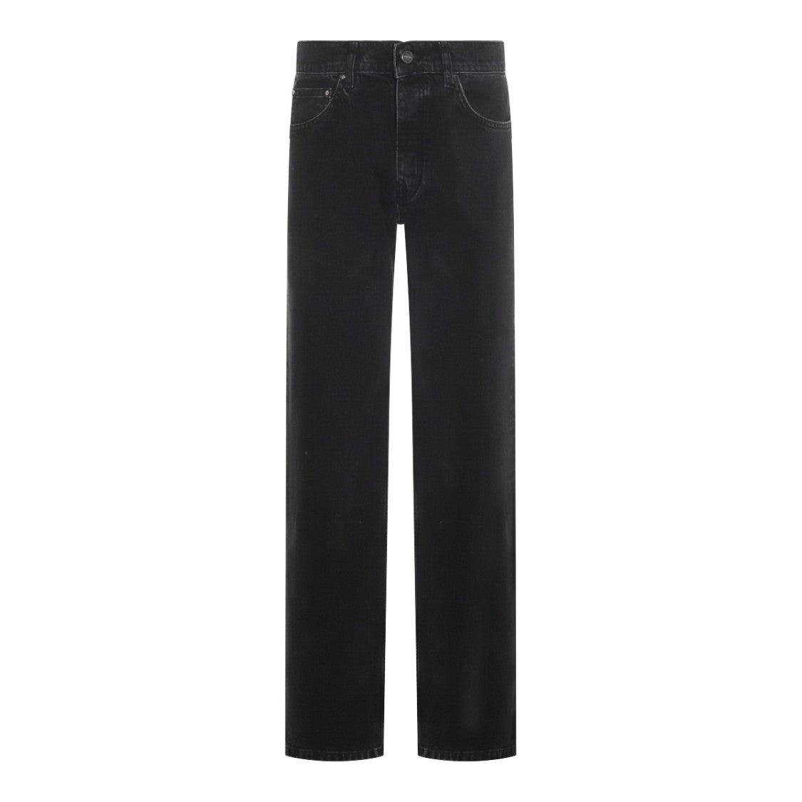 Anine Bing Straight-Leg Black Cotton Denim Jeans