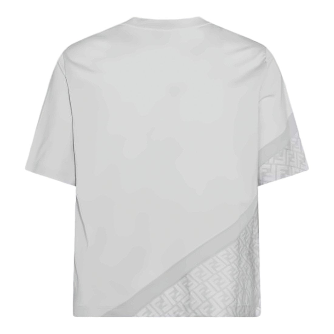 Fendi Minimalist Short-Sleeve T-Shirt With Tonal Monogram Detail
