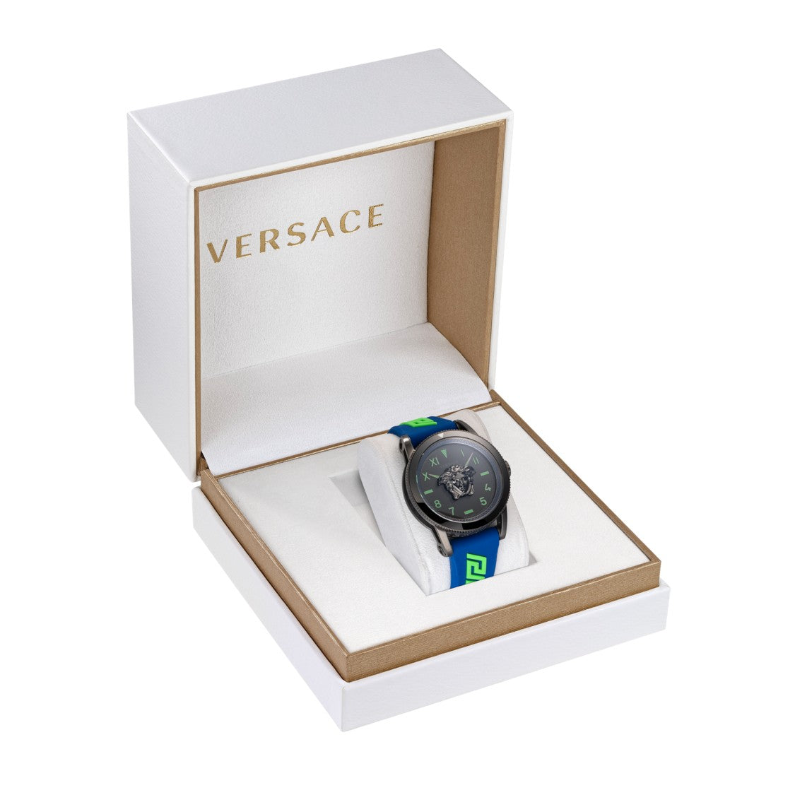 Versace V-Palazzo Quartz Analog Watch With Iconic Medusa Emblem