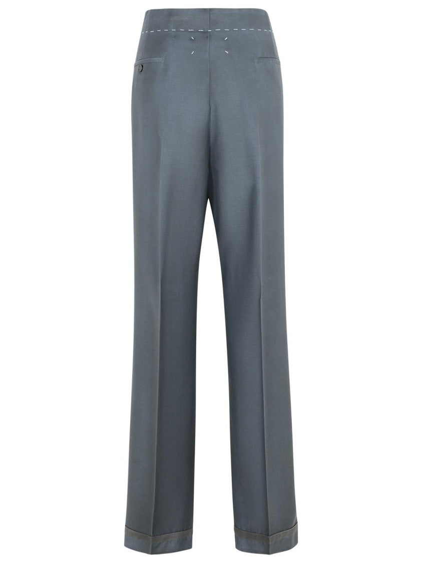 Maison Margiela Grey Wool Blend Trousers