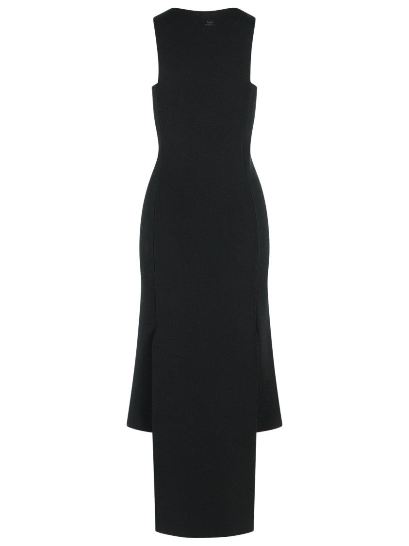 Courrèges 'Oblique' Dress In Black Viscose Blend