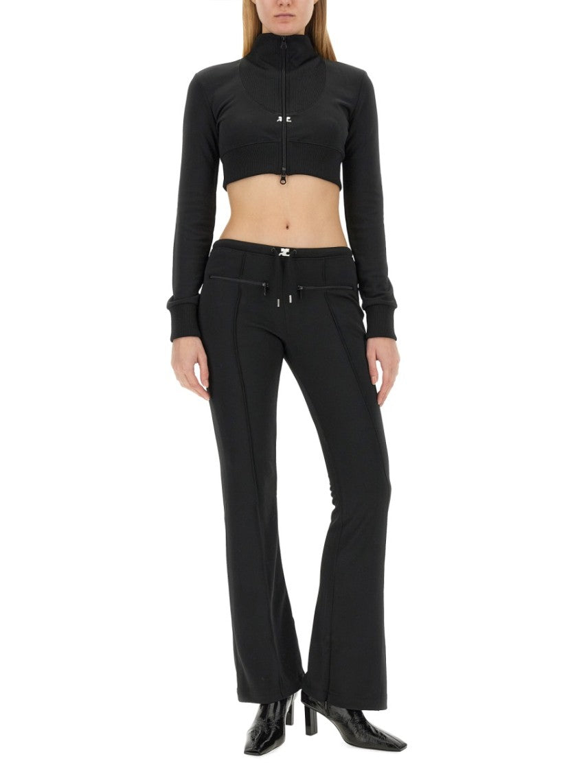 Courrèges Cropped Jacket With High Collar