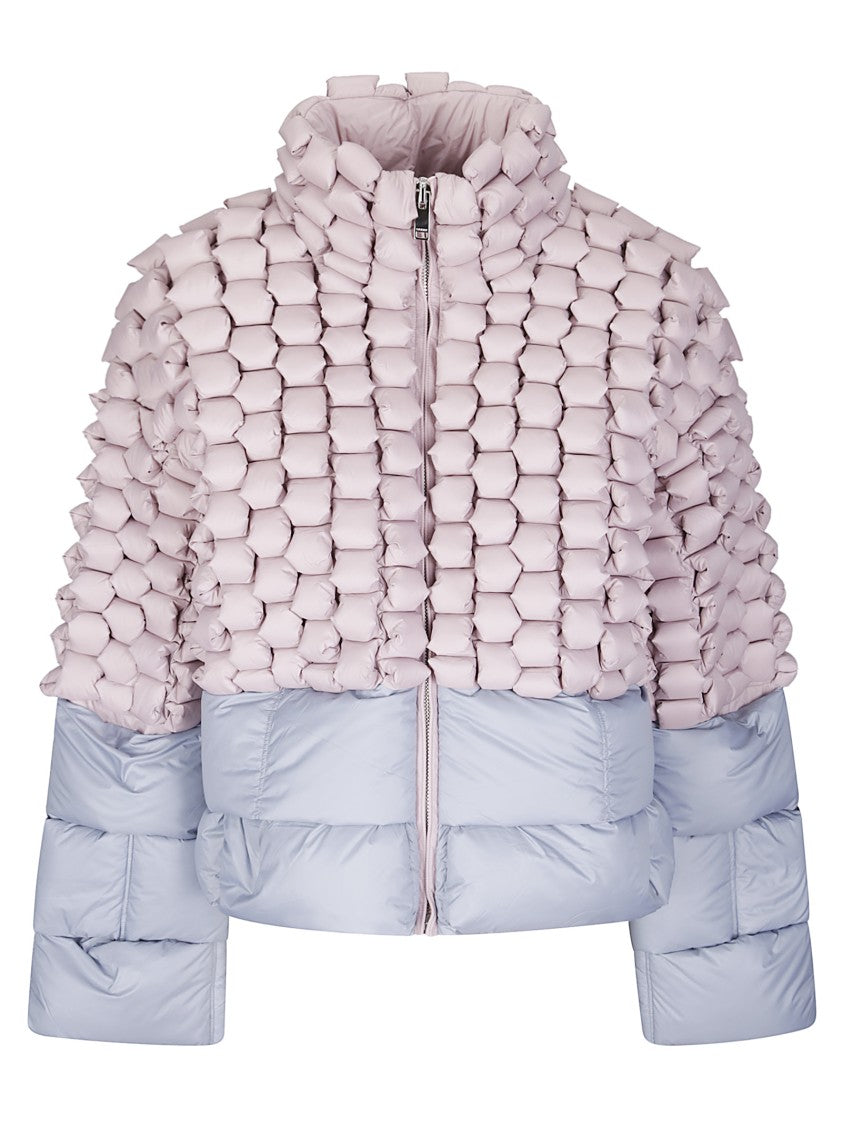 Raxxy Cropped Puffer Jacket With Three-Dimensional Texture