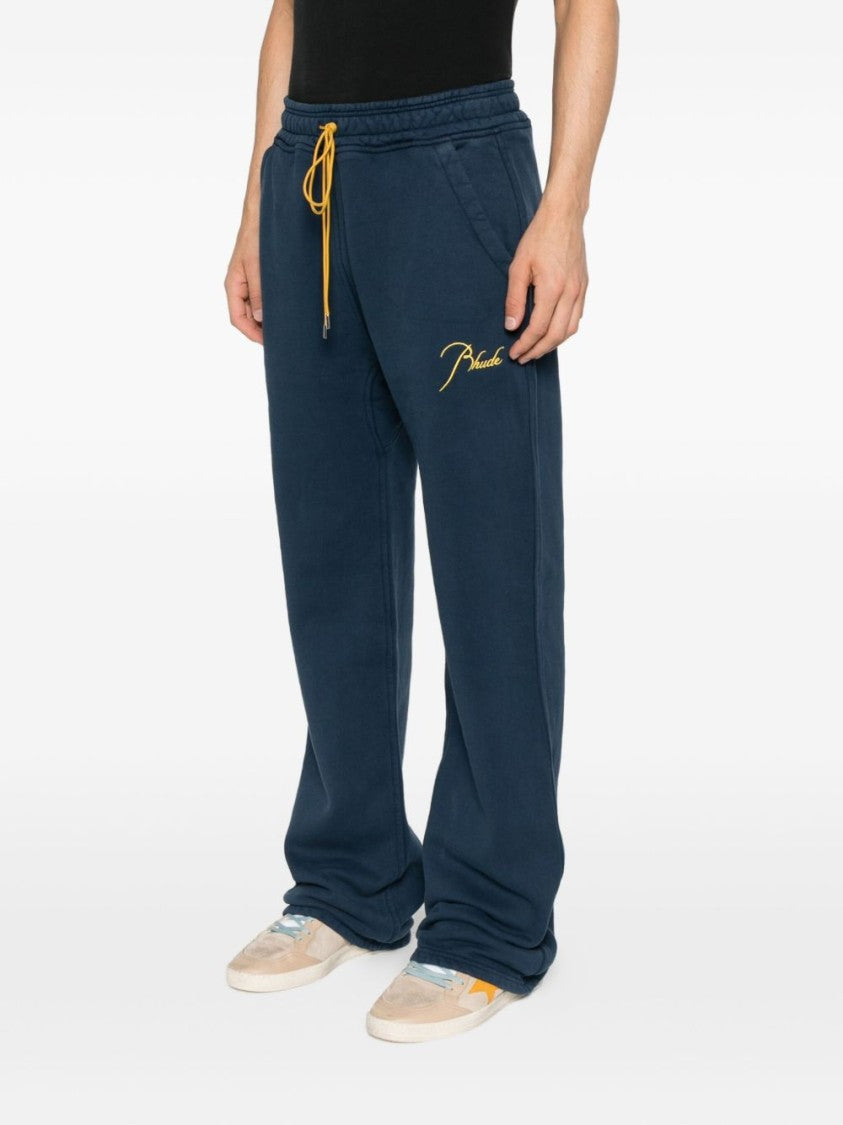 Rhude Straight Leg Cotton Trousers
