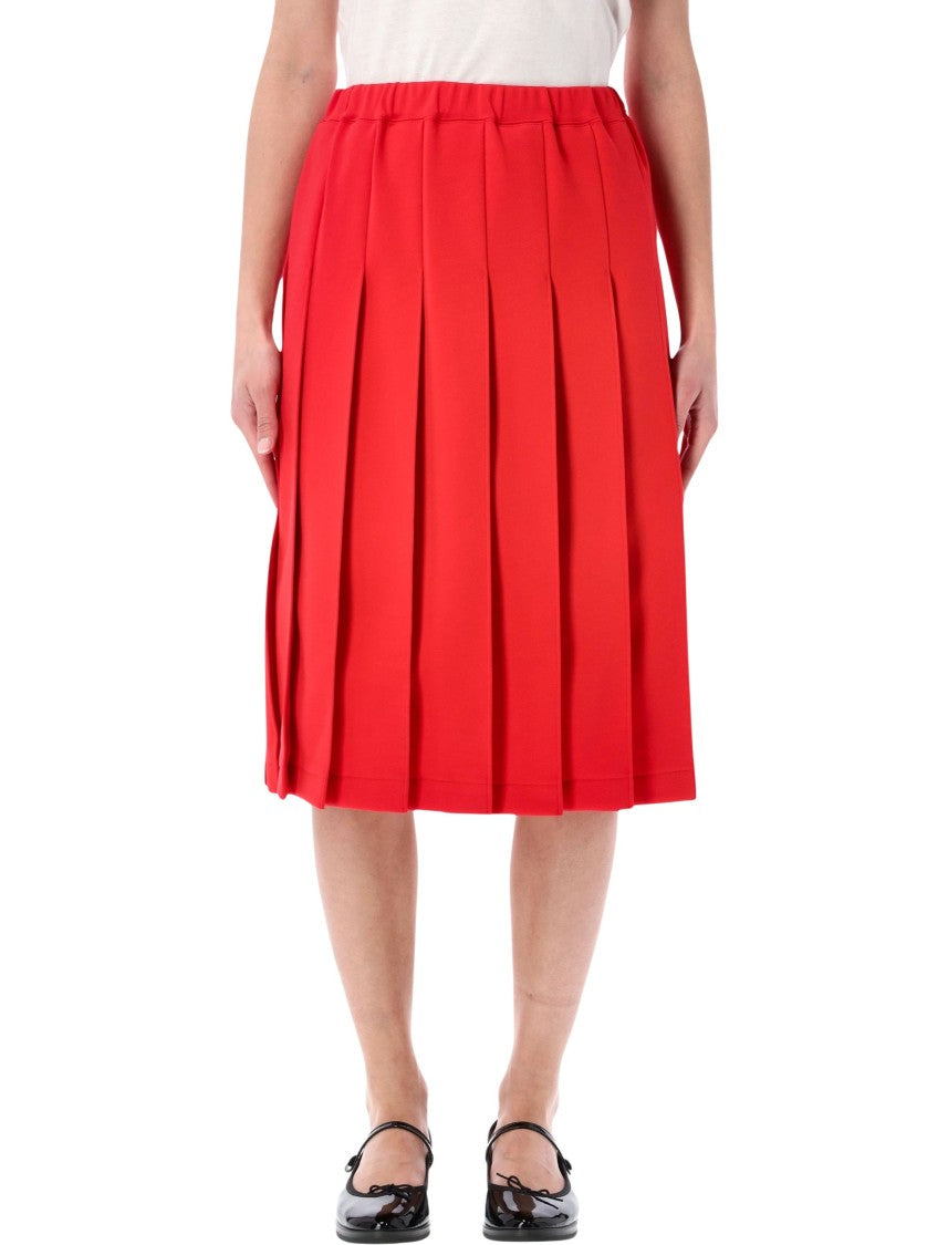 Comme Des Garçons Defined Pleated Midi Elastic Skirt