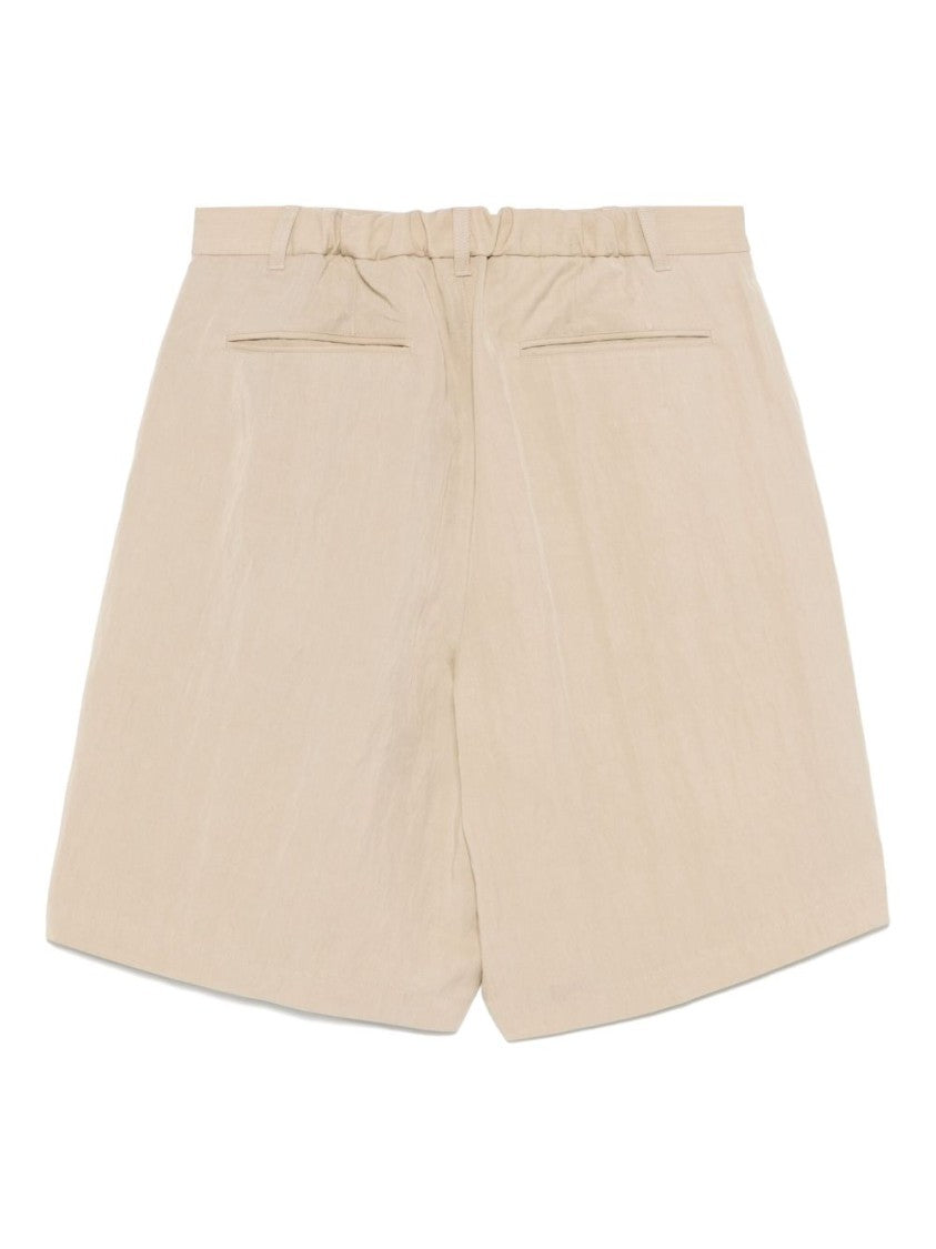 Emporio Armani Relaxed Fit Beige Shorts