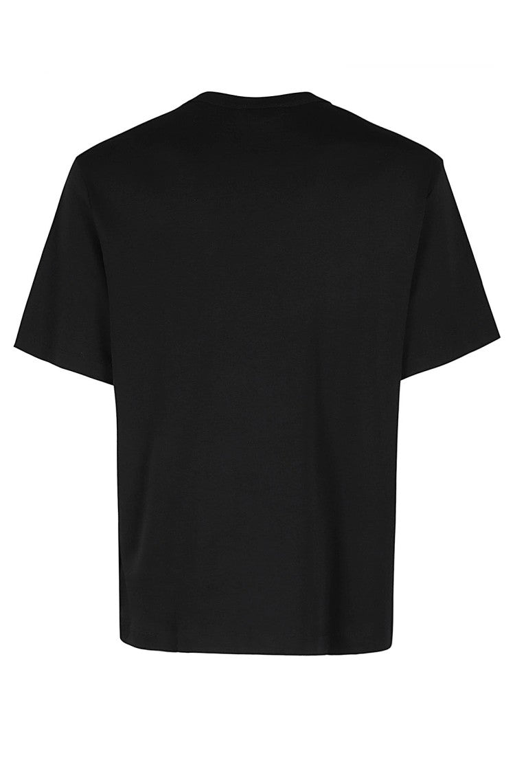 Helmut Lang Crew Neck T-Shirt With Subtle Tone-On-Tone Logo
