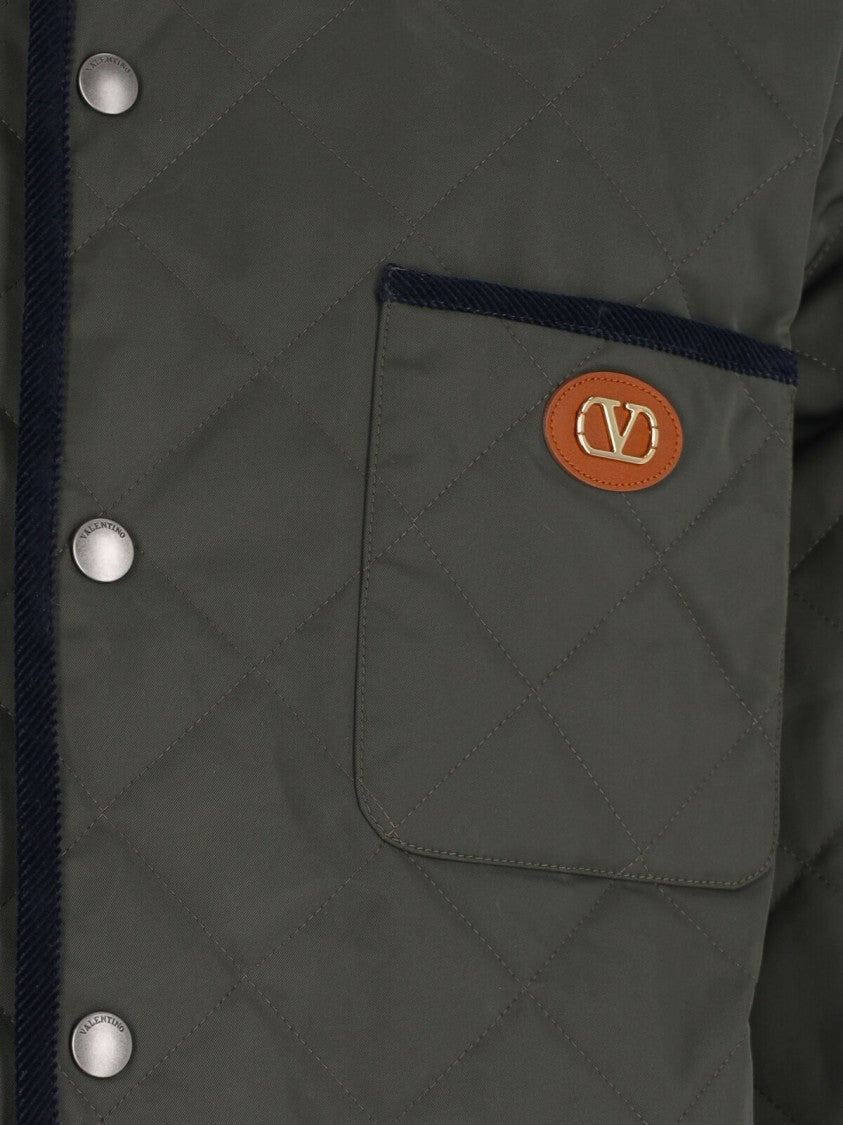 Valentino 'Vlogo' Quilted Jacket – Green