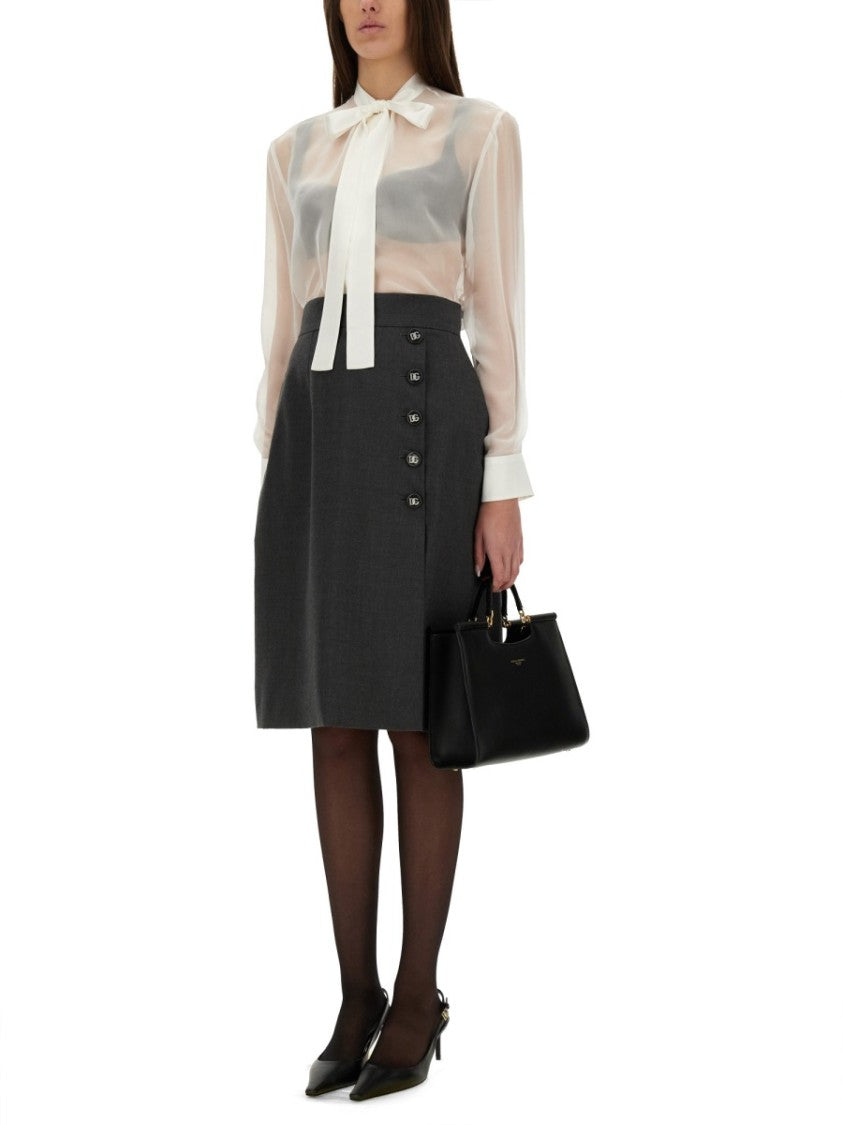 Dolce & Gabbana Wool Midi Skirt