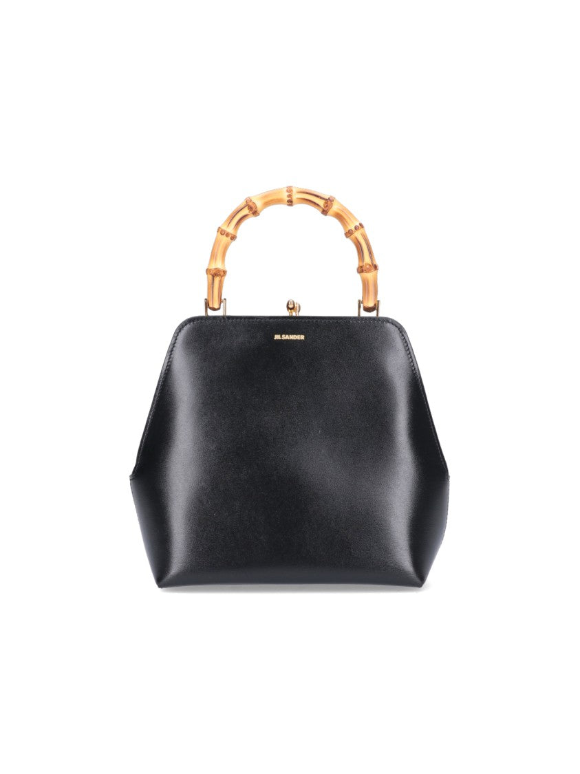 Jil Sander Small "Goji Bamboo Square" Handbag – Black