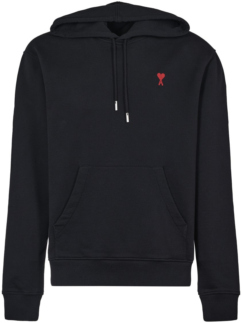 Ami Paris Quota Red Ami De Coeur Hoodie