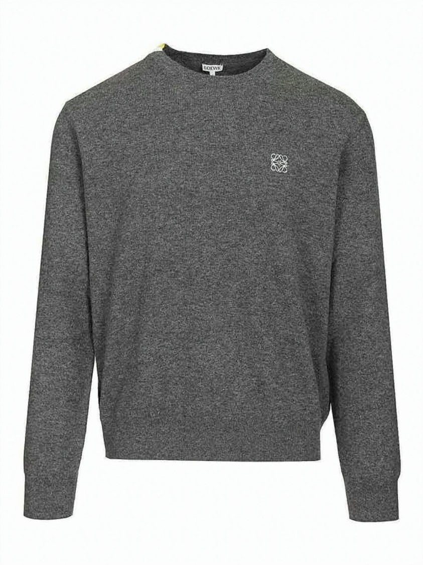 Loewe Grey Relaxed Fit Wool Blend Sweater
