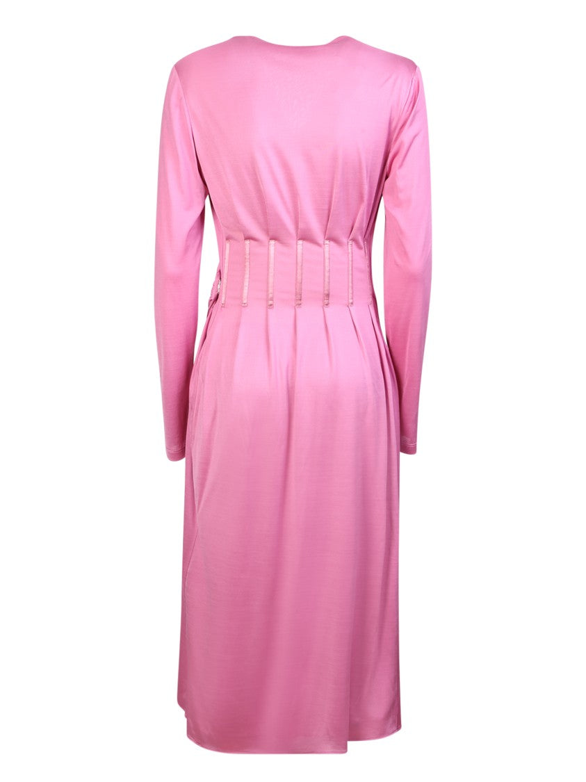 Tom Ford Pink Draped Silk Dress
