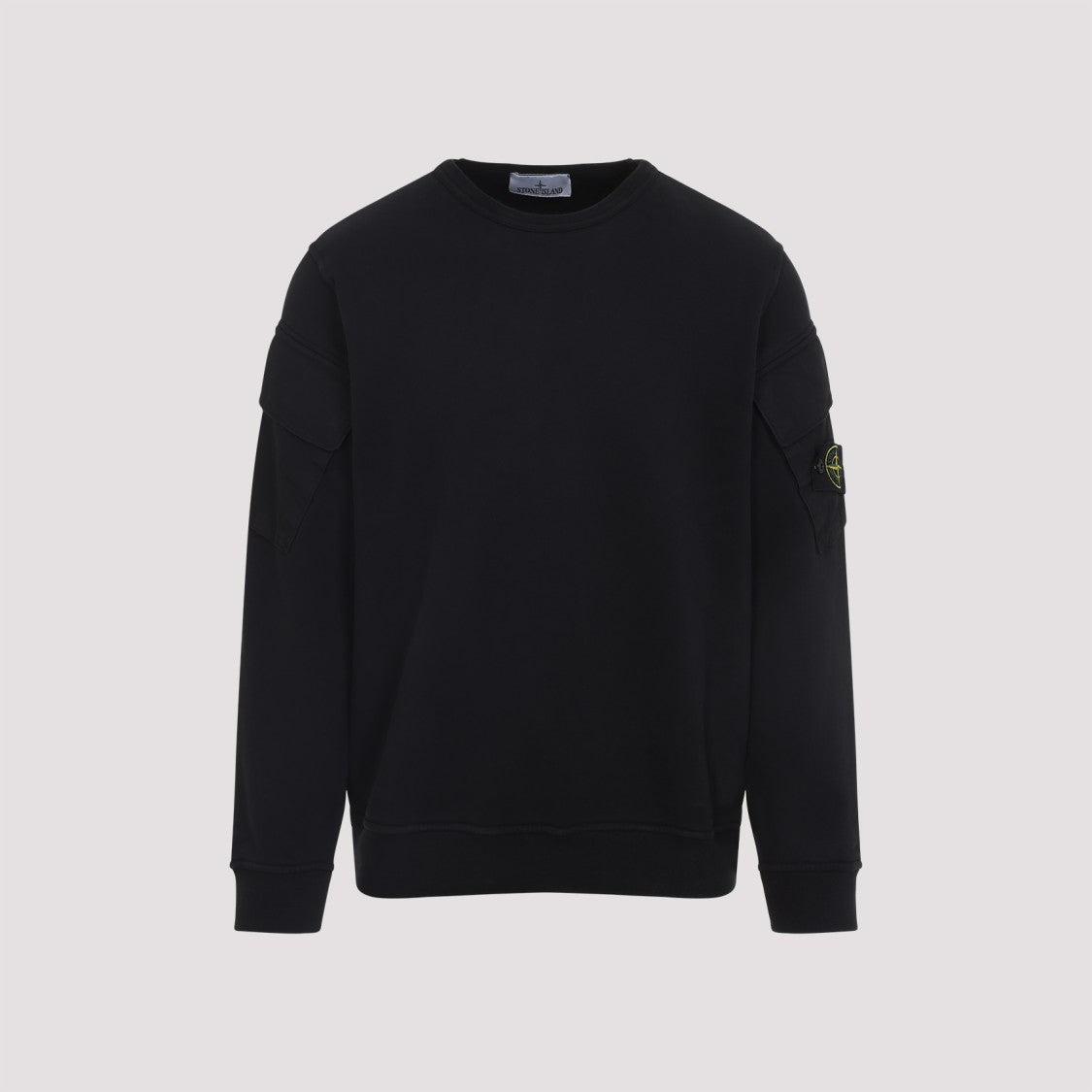 Stone Island Classic Black Cotton Sweatshirt
